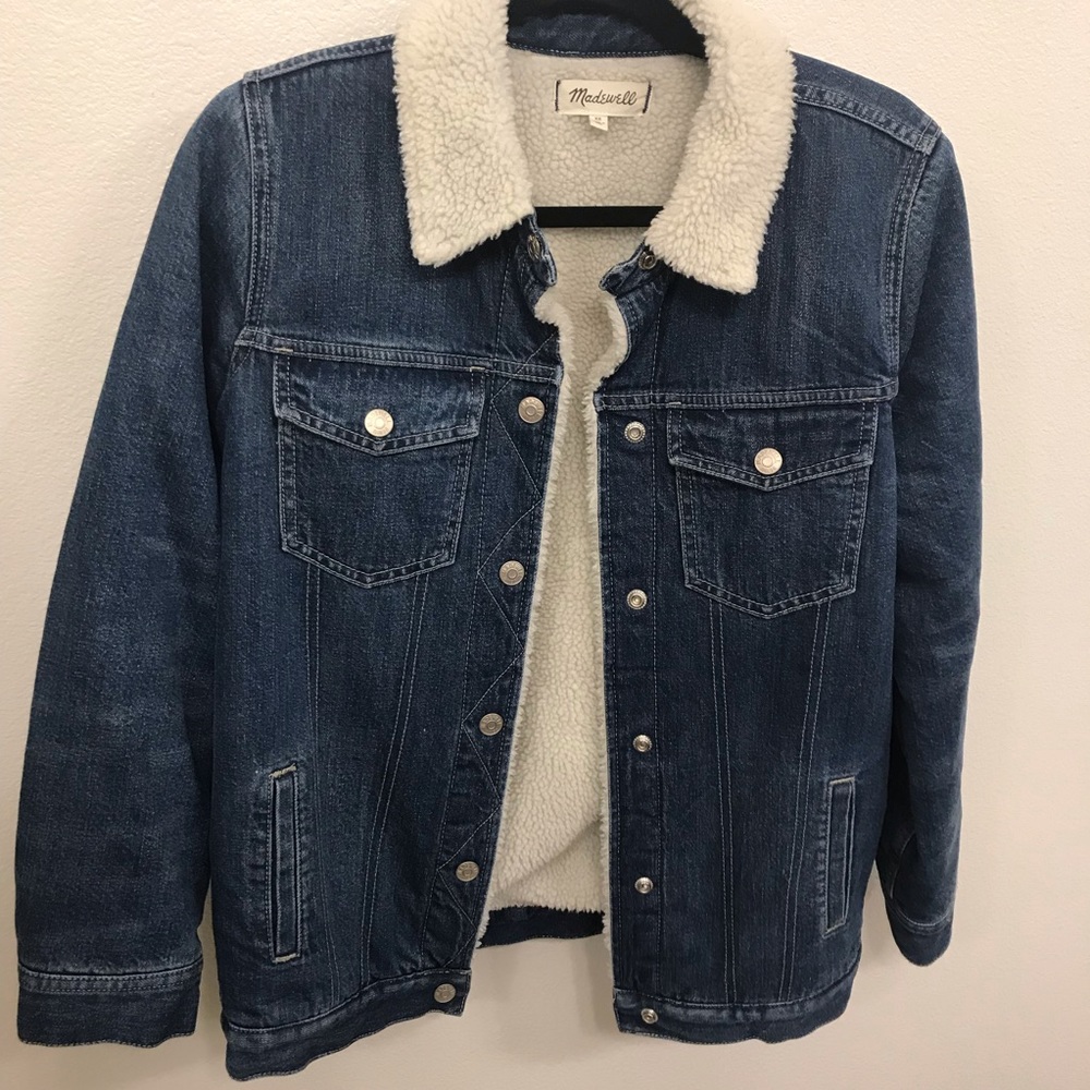 Madewell Oversized Jean Denim Sherpa Jacket XS